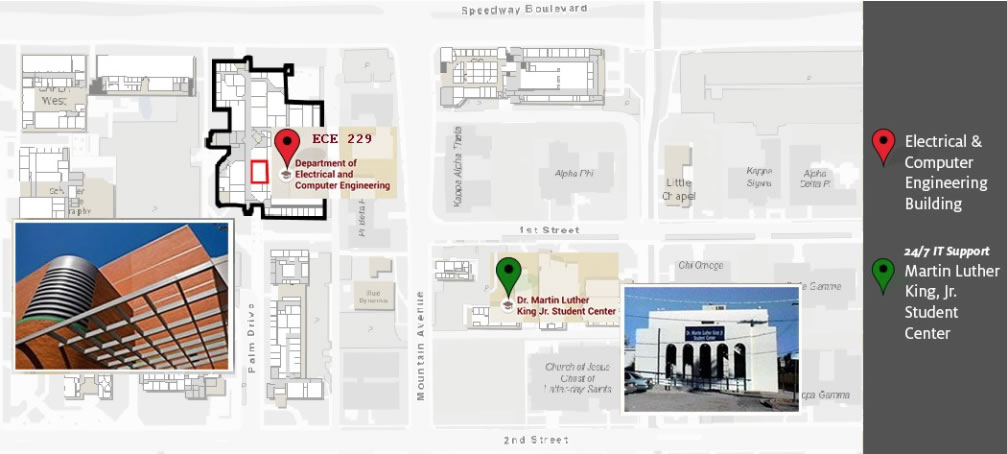 College of Engineering Administration Helpdesk Locations